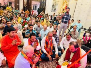 श्री बालाजी धाम मोहल्ला थापरा में,बालाजी धाम मंदिर की महिमा पर एक भजन किया गया रिलीज 9 IMG 20251029 WA0098